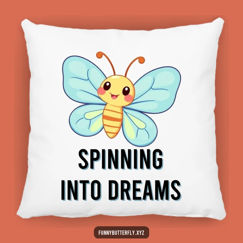 Funny Whimsical Butterfly Spinning Pillow - Antennae Comfort Gift