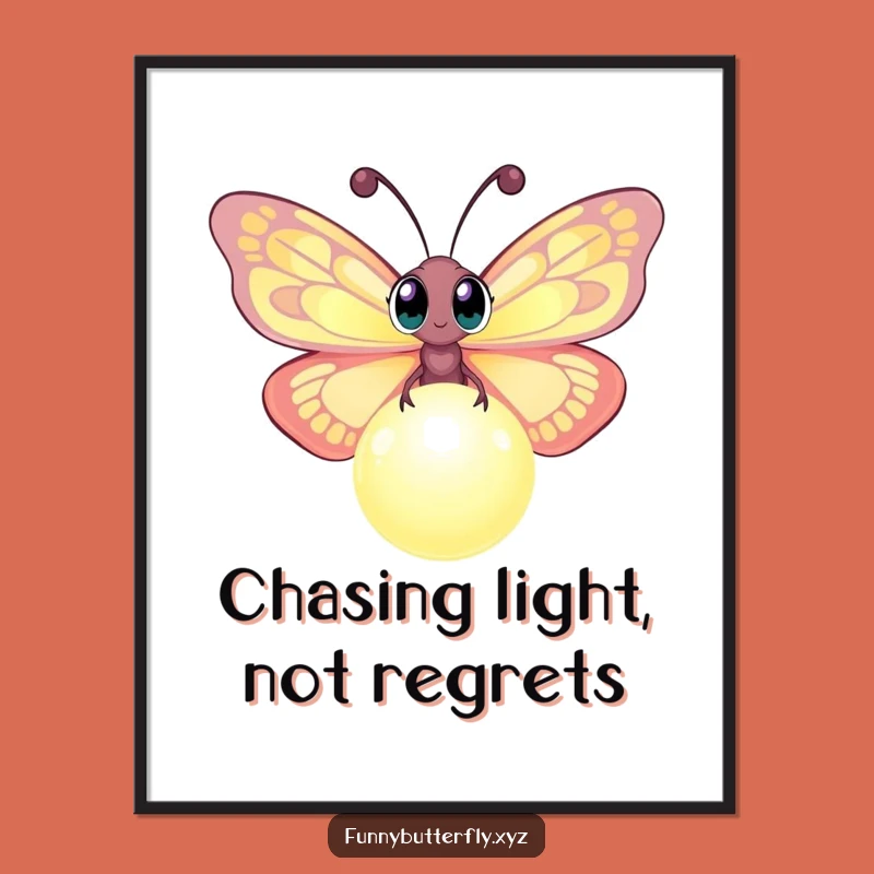 Mystical Free Printable Wall Art: Curious Butterfly Orb Glow - Enchanting Downloadable Decor