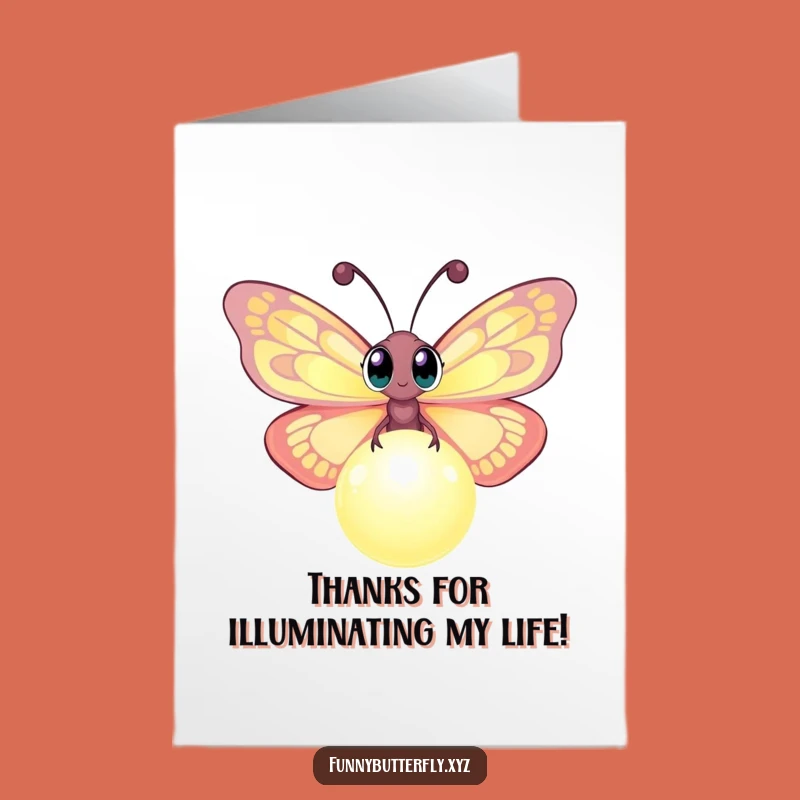 Free Printable Thank You Card: Curious Butterfly Orb Wonder - Whimsical Downloadable Gift