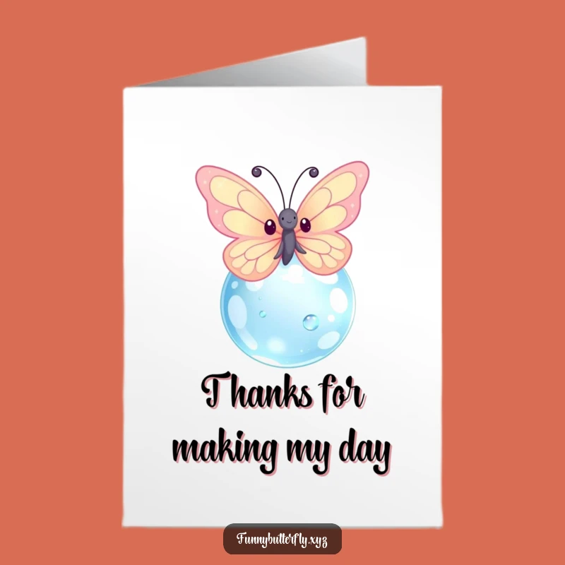 Free Printable Thank You Card: Kawaii Butterfly's Sparkle, a downloadable gesture of gratitude!