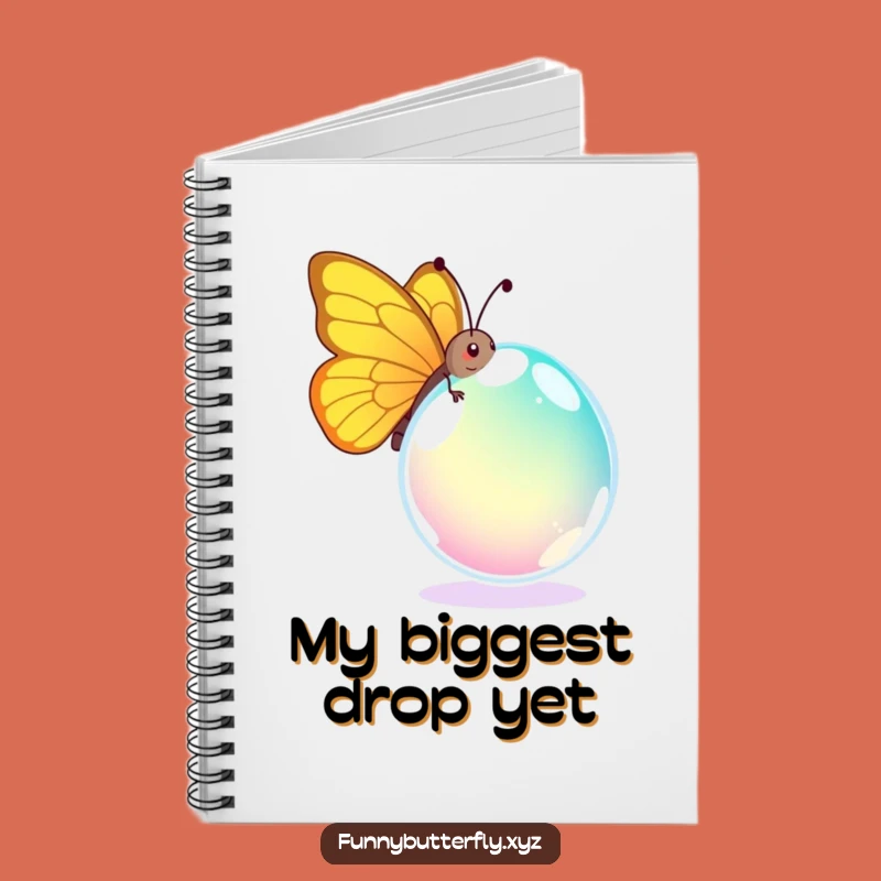 Funny Butterfly Dewdrop Notebook: Comical Journal for Amusing Ideas and Notes