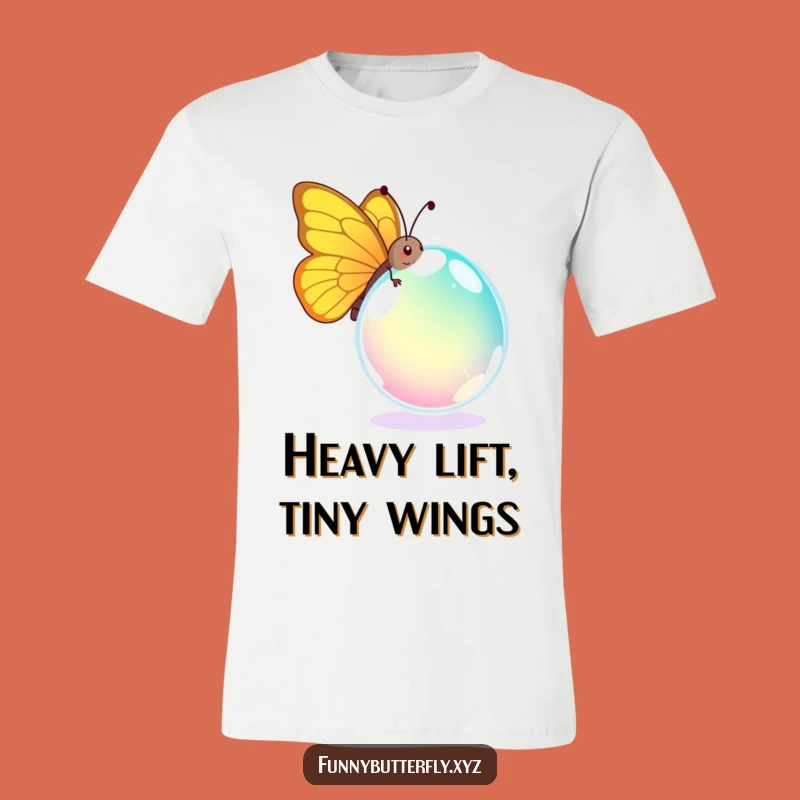 Funny Butterfly Dewdrop Challenge T-Shirt: Hilarious Comical Insect Apparel Gift